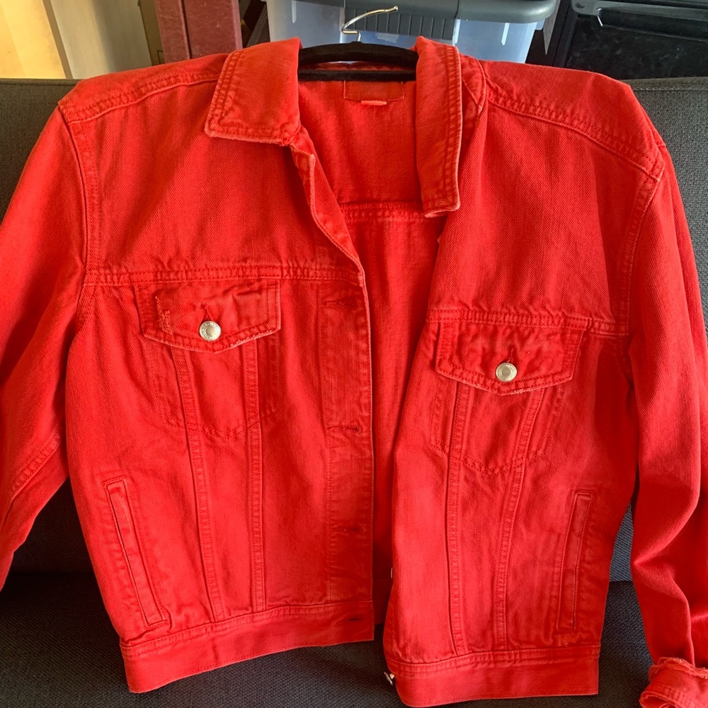 Red Denim Jacket